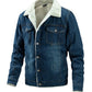 Men'S Plus Fleece Warm Denim Jacket