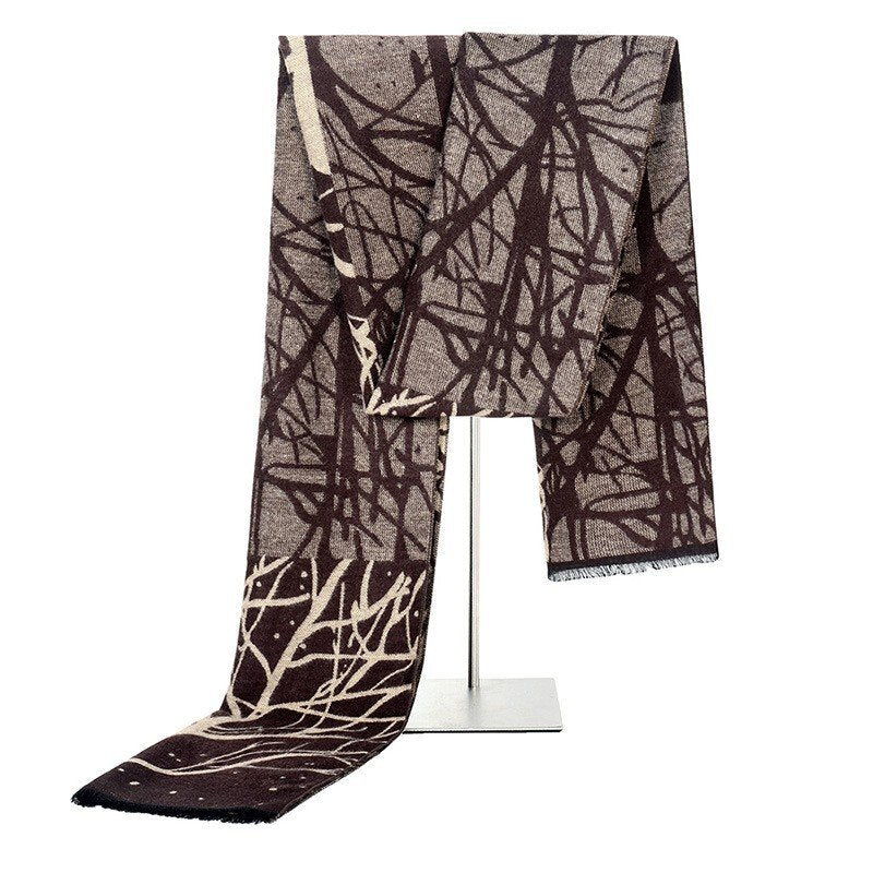 Men&#039;s generous scarf Brown One-Size