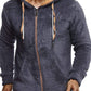 Men's Outdoor Cardigan And Flannel Hoodie