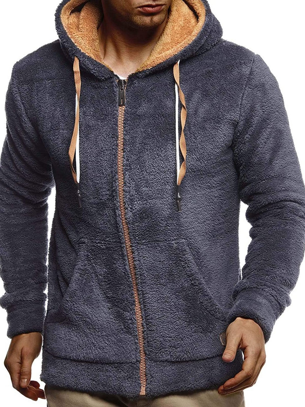 Men's Outdoor Cardigan And Flannel Hoodie