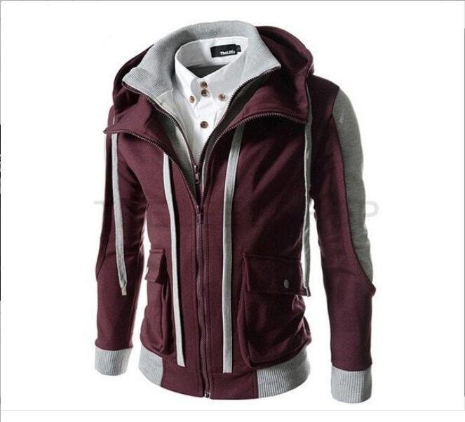 Mens outdoor brushed two-piece jacket