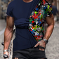 Men's Tee T shirt 3D Graphic Prints Hand Print Short Sleeve Daily Tops Casual Designer