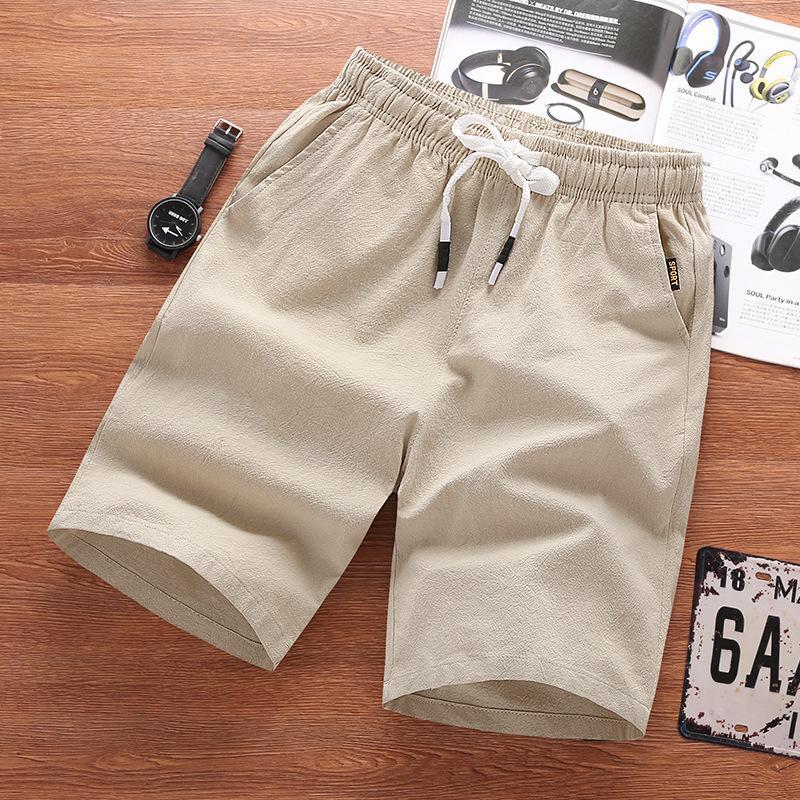 Men's Summer Wild Loose Casual Cotton And Linen Beach Shorts