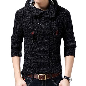 Men's Thick Casual Hooded Winter Sweater