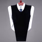Men&#039;s Casual V-Neck Waistcoat Sweater Knit Sweater Black 2XL