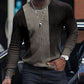 LONG SLEEVE FASHION CONTRAST COLOR ROUND NECK MEN'S TOP