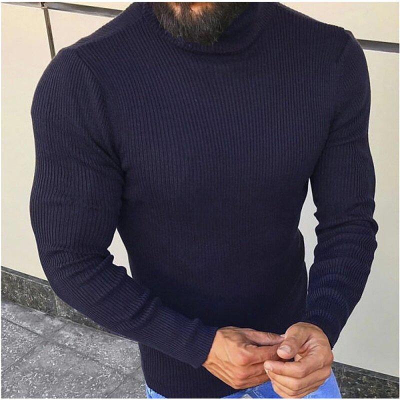 Men's Turtleneck Sweater Slim Sweater