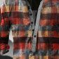 Men's Plaid Half Cardigan Long Sleeve T-Shirt color1 M