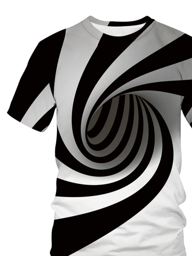 Men's 3D Printed T-shirt White L