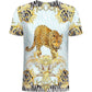 Men's Casual Zebra Print Short-sleeved Leopard Print T-shirt