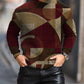 Men's Casual Abstract Printing round Neck Sweater