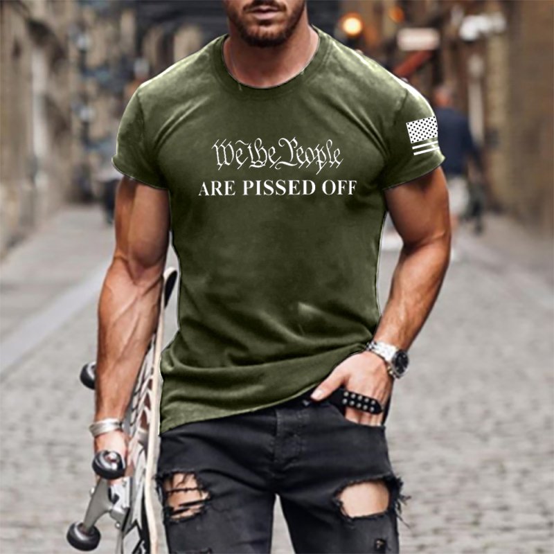 We The People Are Pissed Off Men's Cotton Shirt