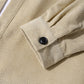 Mens Corduroy Pure Color Lapel Basics Dropped Shoulder Shirts