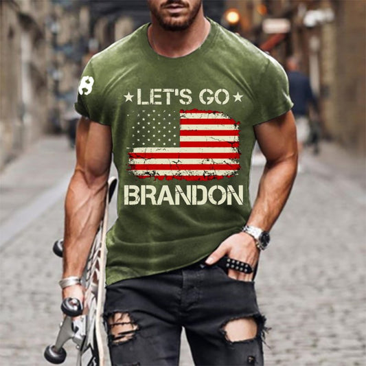 Let's Go Brandon Travel Men's Outdoor Coton T Shirt