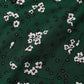 Mens All Over Floral Print Green Short Sleeve Lapel Holiday Shirt