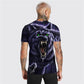 Men's Unisex T shirt 3D Print Graphic Prints Wolf Crew Neck Daily Holi Navy Blue M
