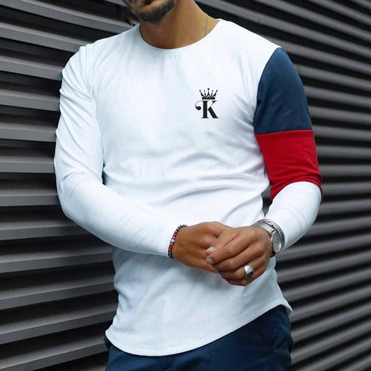 Poker Crown Colorblock Long Sleeve T-Shirt