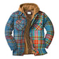 Men's Checkered Textured Winter Thick Hooded Jacket