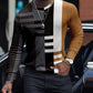 LONG SLEEVE FASHION CONTRAST COLOR ROUND NECK MEN'S TOP