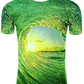 Men's 3D Abstract Print T-Shirt Light Purple 2XL