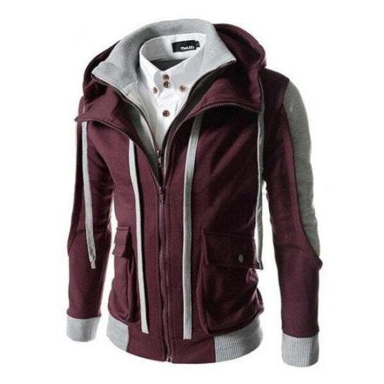 Mens outdoor brushed two-piece jacket