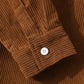 Mens Corduroy Solid Color Lapel Button Up Basics Long Sleeve Shirts