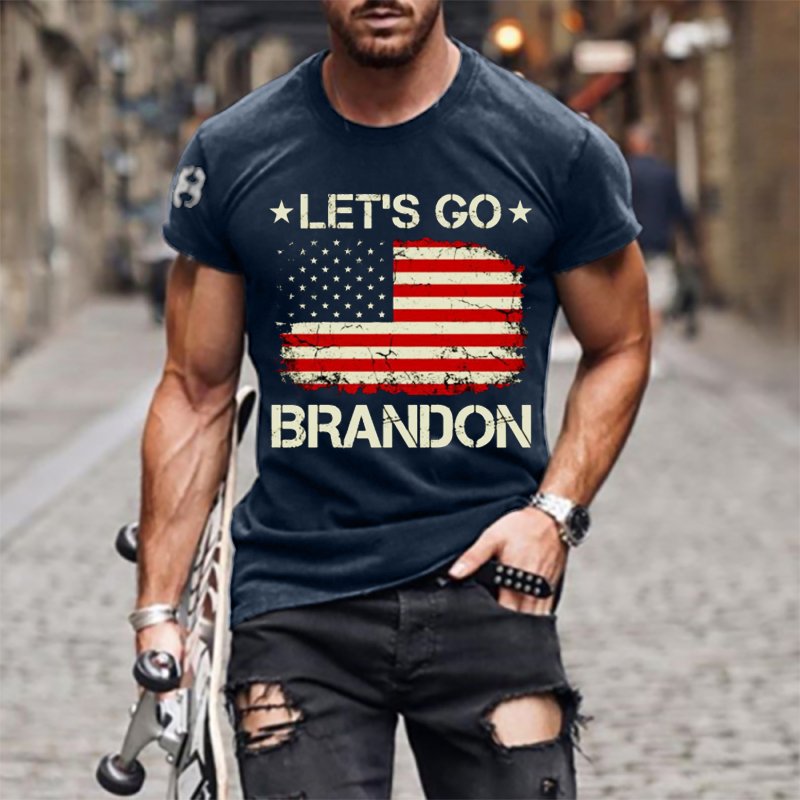 Let's Go Brandon Travel Men's Outdoor Coton T Shirt