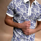 Paisley cashew print polo shirt