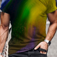 Short Sleeve Vintage Crew Neck Shirts & Tops Multicolor L