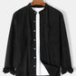 Mens Pure Color Stand Collar Corduroy Casual Long Sleeve Shirts