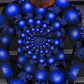 Men's 3D Abstract Print T-Shirt Blue S