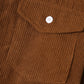 Mens Corduroy Solid Color Lapel Button Up Basics Long Sleeve Shirts