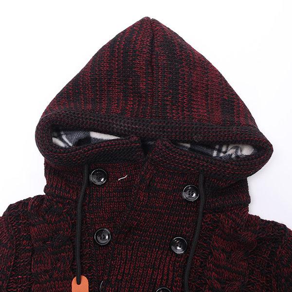 Men's Thick Casual Hooded Winter Sweater