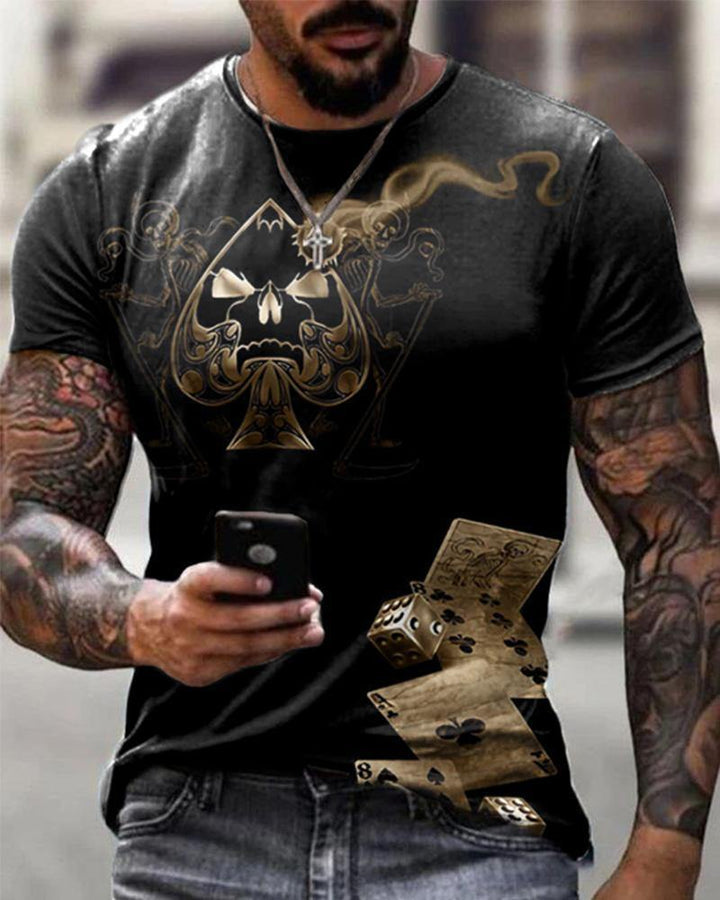 Men's Printed Casual Round Neck Short Sleeves