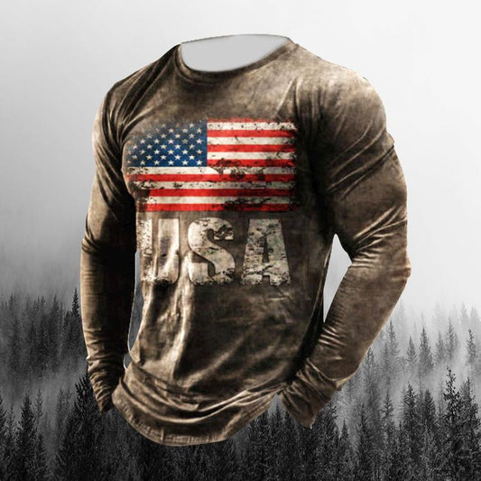 Men's American Retro Casual Outdoor Hoodie