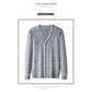 Men&#039;s Casual Knitted Cardigan Top Grey L