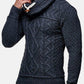Mens Turtleneck Cable Warm Long Sleeve Knitted Sweaters