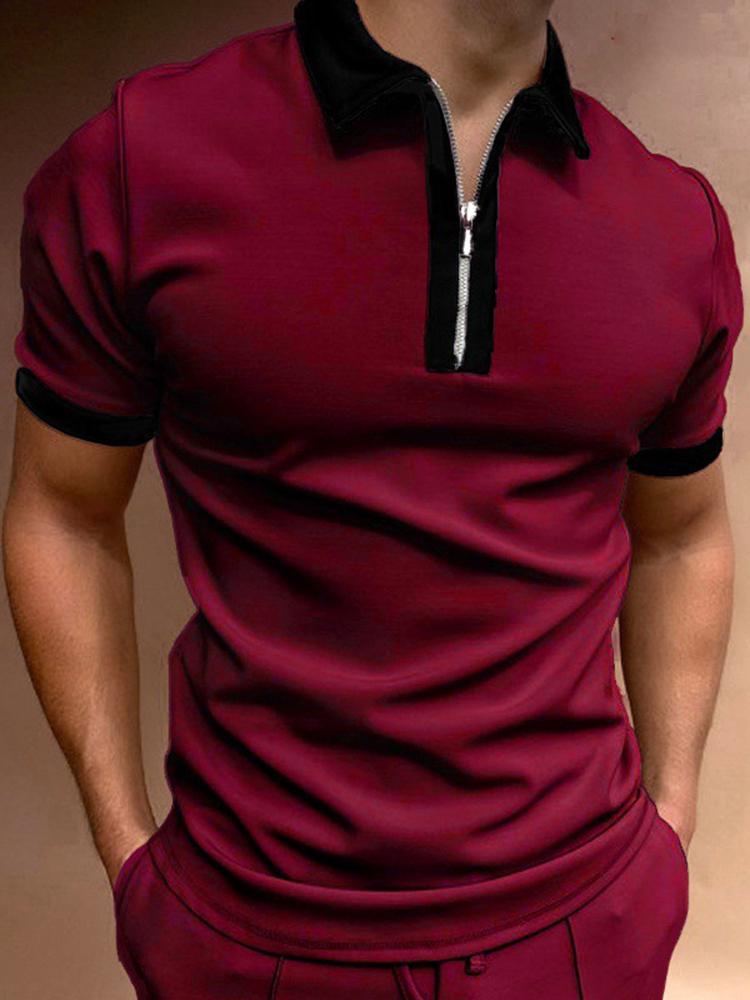 Impact zipper leisure polo shirt