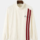 Mens Side Stripe Letter Embroidered Zip Jacket Corduroy Two Pieces Outfits