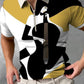 Men's Ten Violin Pattern Casual Short Sleeve POLO Shirt
