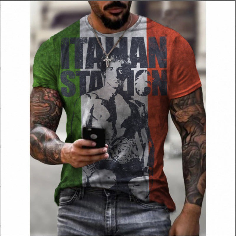 Men's 3D Abstract Print T-Shirt