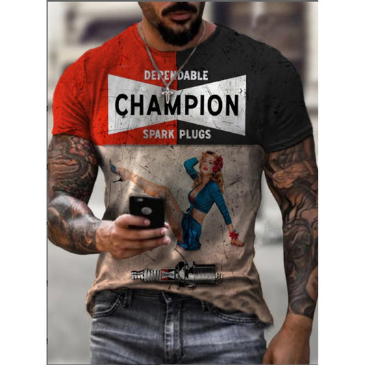 Men's 3D Abstract Print T-Shirt