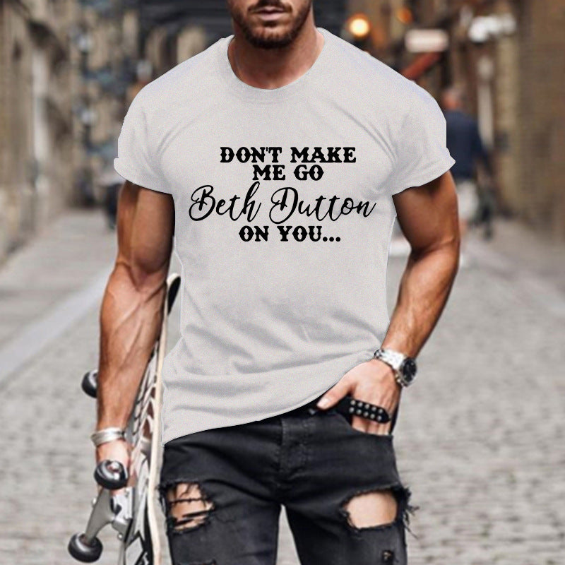 Men's letters printed short sleeves t-shirts