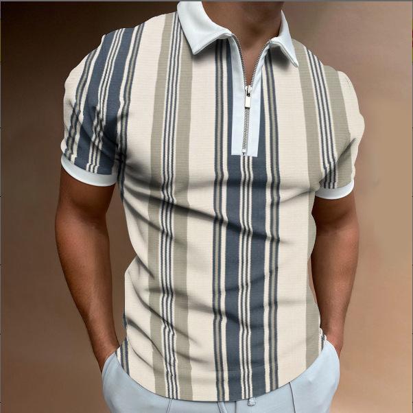 Men's Art Print Pattern Casual Short Sleeve POLO Shirt