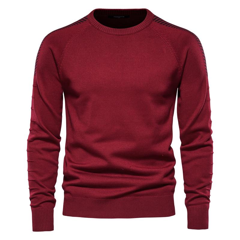 Spliced Drop Sleeve Sweater Men