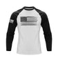 Men's Patriotic American Flag Raglan Sleeve Long Sleeve T-shirts