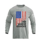 Men's 100% Cotton Patriotic American Flag GFC Graphic Midweight Long Sleeve T-shirts