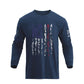 Men's American Flag Shield Graphic Long Sleeve  T-Shirt