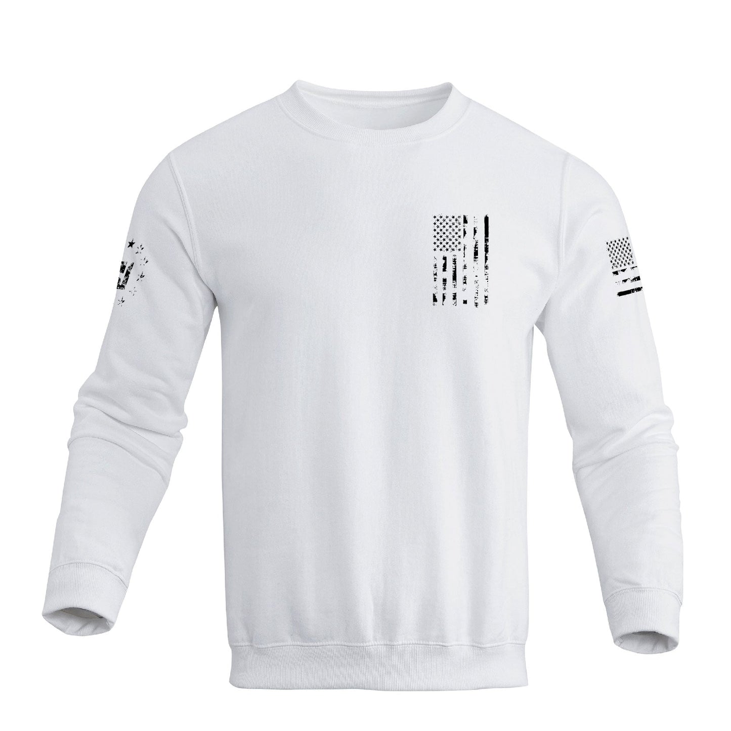 Men's 100% Cotton Patriotic American Flag with Cross  Graphic Sweatshirts