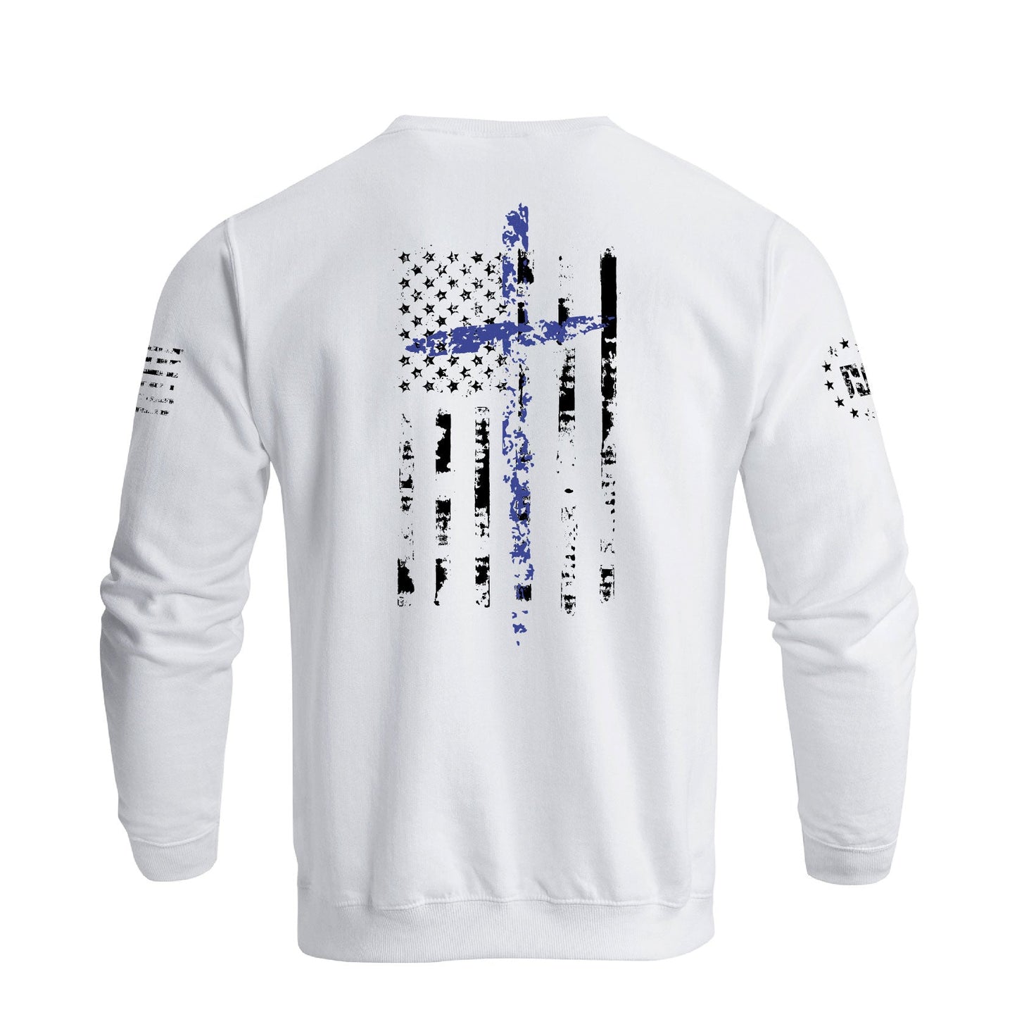 Men's 100% Cotton Patriotic American Flag with Cross  Graphic Sweatshirts